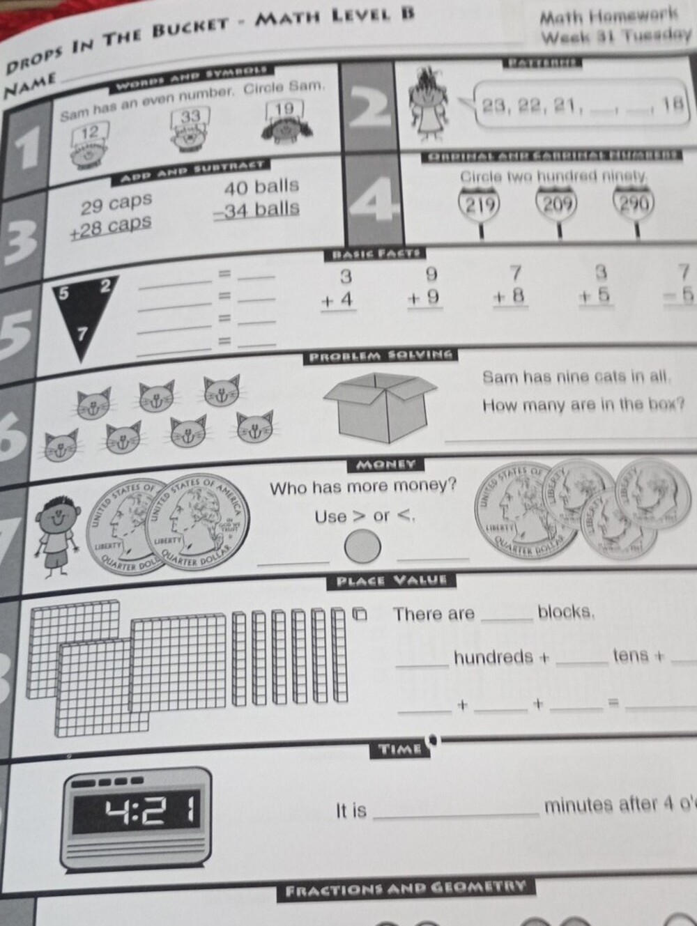 Drops In The Bucket Level B Math Grade 2 - Picture 16 of 16